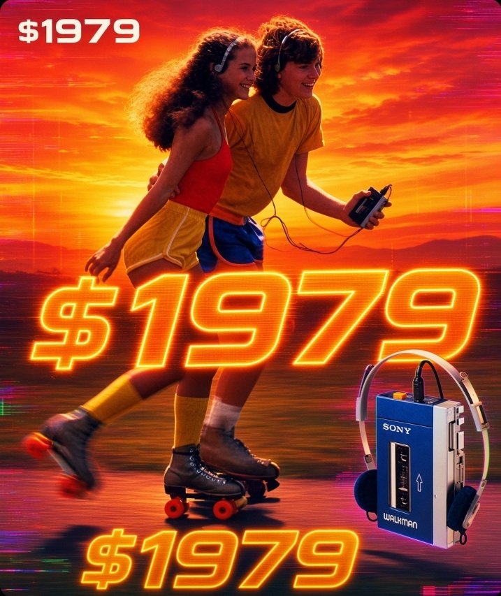 Spacy_Sol's tweet photo. 1979: The year the Walkman dropped.
Music went personal. Freedom on wheels.

47 years later…
$1979 brings that energy onchain.
One year. One billion pieces.
Creativity wins.

CA: J7d8P9vr7f2rgW2hUuuZr9d8Ce8V4KJ5QF62FMK7pump

https://t.co/JVoC1Ii3Lt https://t.co/frQbt3jSzF