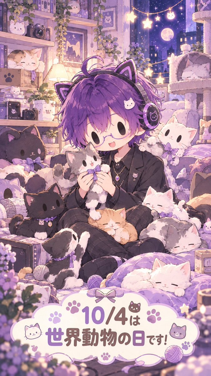 yutsuki028's tweet photo. #世界動物の日 #ChatGPT #AIart #AIイラスト https://t.co/qsU8uVeaZl