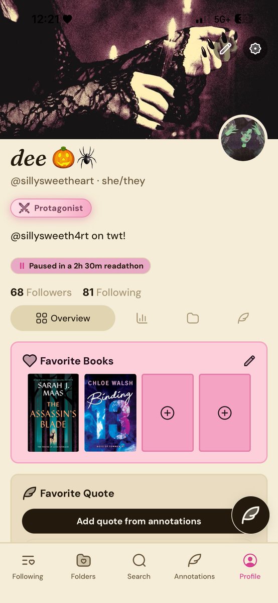 sillysweethe4rt's tweet photo. hi hi, looking for #booktwt mutuals ♡ ‧₊˚ ⋅ ౨ৎ  ‧₊ .ᐟ 

୨୧ she/her, 20
୨୧ my fave genres are horror, mystery, thriller, &amp; litfic! 
୨୧ kindle user 
୨୧ taken by my lovely bf 
୨୧ NSFW DNI 

♡/↻ to be moots https://t.co/pgcr7kiiL4
