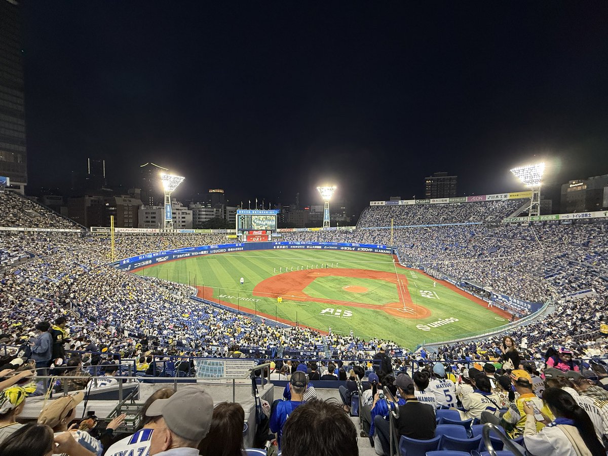 pochidainu's tweet photo. 今日もハマスタ、、 https://t.co/6TMbo9pAsN