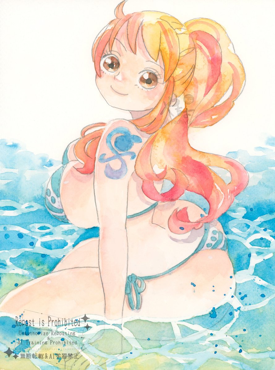 yachiy0's tweet photo. 海辺のナミさん https://t.co/2ofDU6yL7x