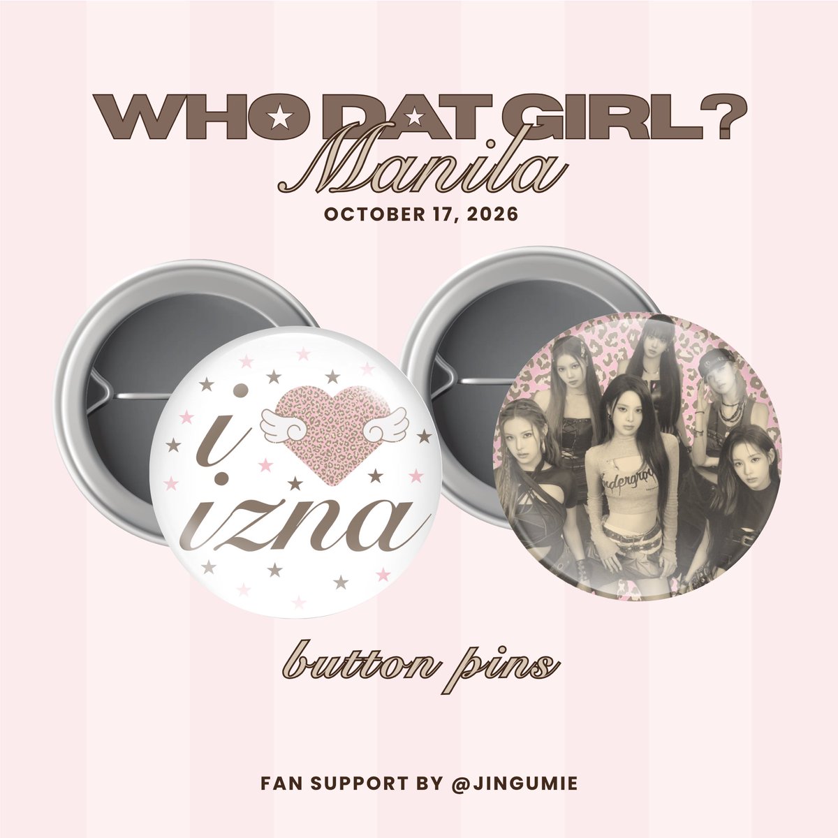 jingumie's tweet photo. WHO DAT GIRL? MANILA ⭐️🩷
fan support by @jingumie 

- 1:1 ratio
- limited qty
- open for trades
- like and rt (no need to follow!)

see you on oct 17 🤓 https://t.co/tcQliD6fvX