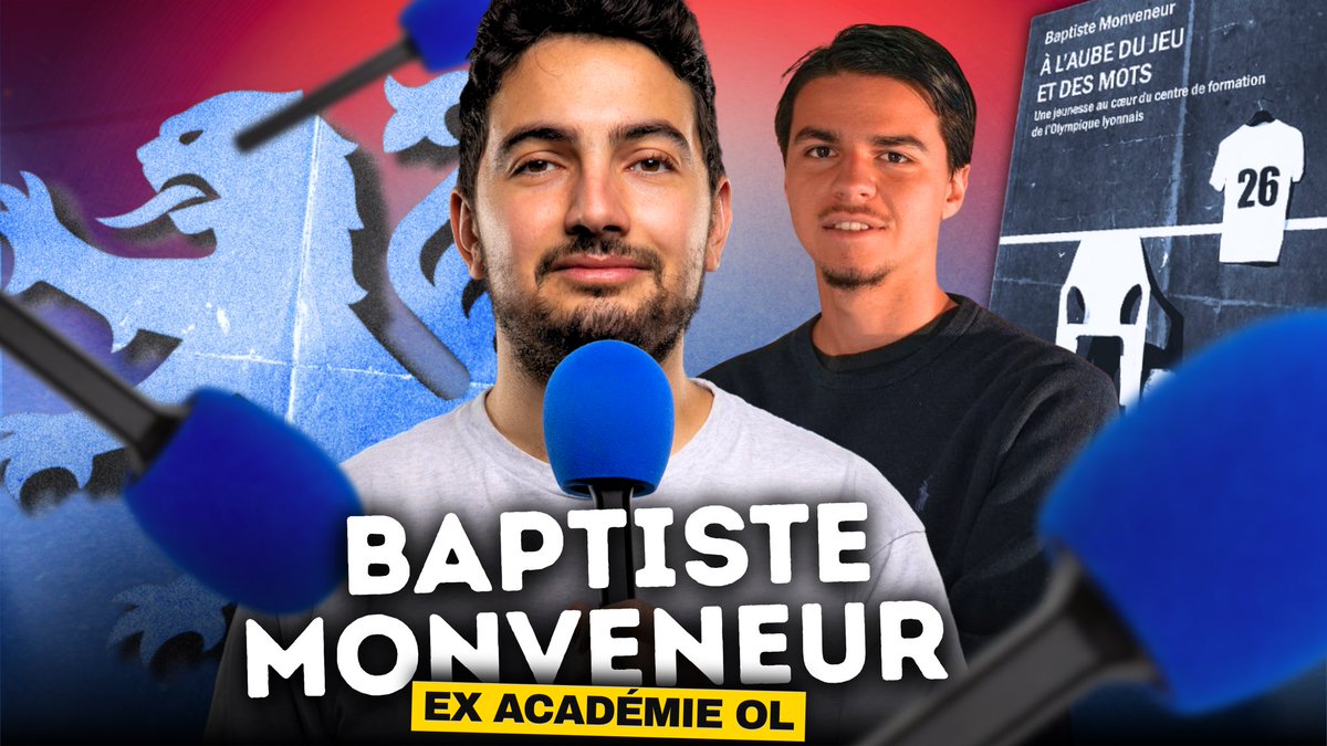 Scipionista's tweet photo. 🚨 Nouvelle vidéo : j’ai pris beaucoup de plaisir à échanger avec Baptiste Monveneur, ex joueur de l’académie de l’OL pendant 6 ans et qui a raconté son expérience dans un livre "À l’aube du jeu et des mots" !

Miniature : @Mathis_Arbona10 🖌️

Lien juste en-dessous https://t.co/Kk9UmE3EWP