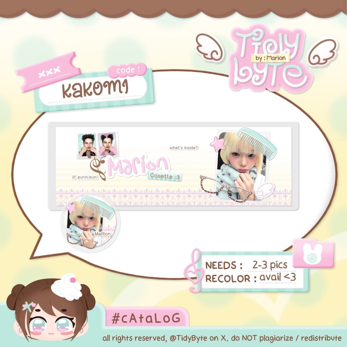 TidyByte's tweet photo. ͏ ͏͏ ͏͏ ͏͏ ͏ 🎹 .. help rt? xx. <3
          #bealanja 

purin-bun has finally made her new layout katalog :3 say hello to : GOCHA &amp; KAKOMI .. 🐰 kalau ada kesamaan dengan BA lain, kindly knock—ie on my DM.

p.s. drop your pics kalau mau jadi kinci percobaan :p https://t.co/6Ews3GhZEe
