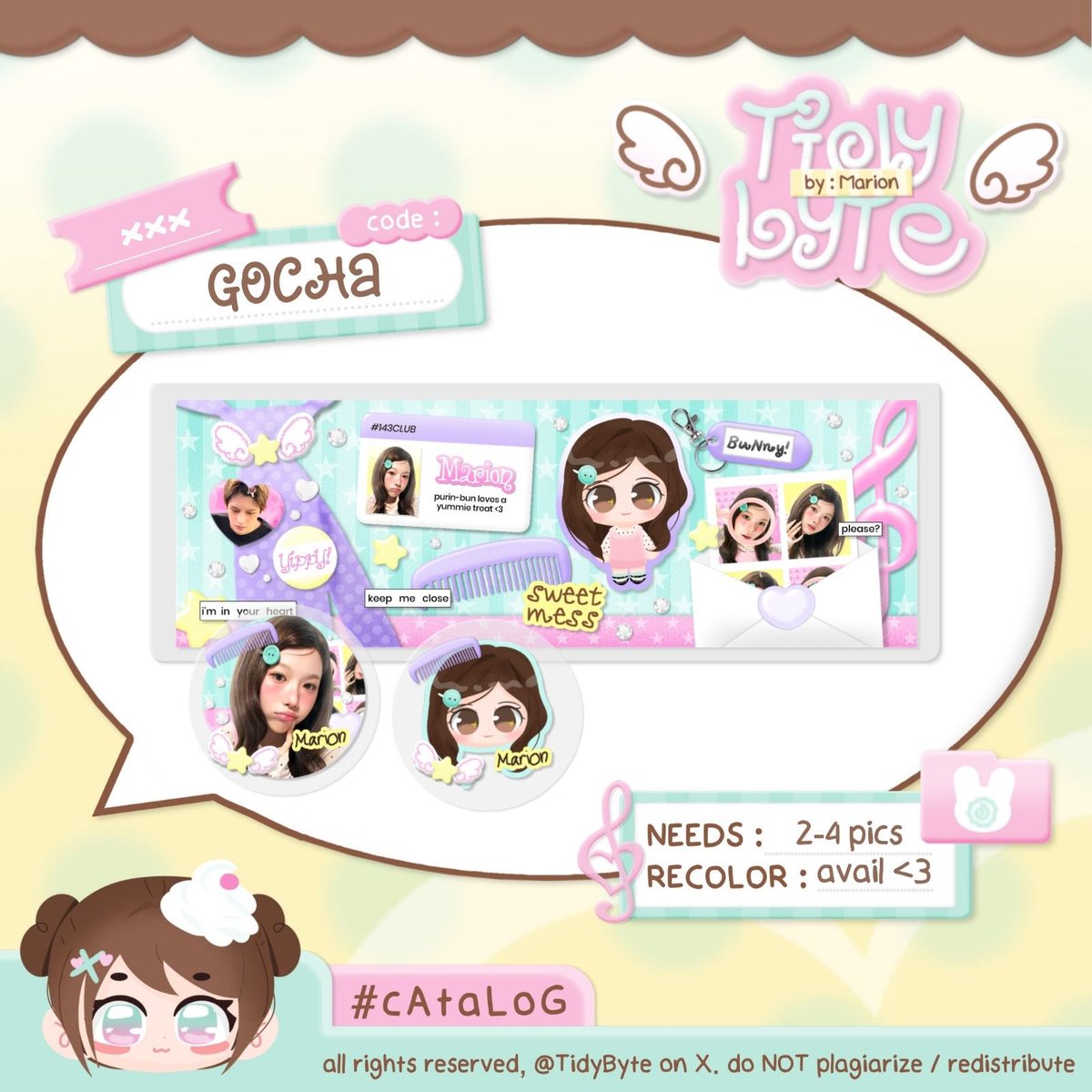 TidyByte's tweet photo. ͏ ͏͏ ͏͏ ͏͏ ͏ 🎹 .. help rt? xx. <3
          #bealanja 

purin-bun has finally made her new layout katalog :3 say hello to : GOCHA &amp; KAKOMI .. 🐰 kalau ada kesamaan dengan BA lain, kindly knock—ie on my DM.

p.s. drop your pics kalau mau jadi kinci percobaan :p https://t.co/6Ews3GhZEe