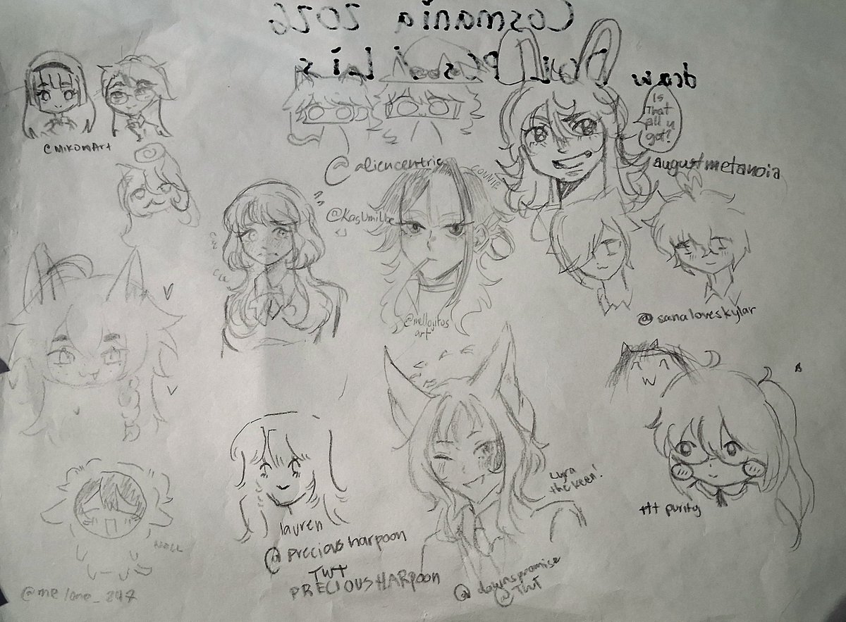 cappu_ch1's tweet photo. PCs/LIs of every DoL fan I met today on Day 3 !!! You all have such wonderful art 💞

#Cosmania2026 #DegreesofLewdity https://t.co/4Vh5NEeH17