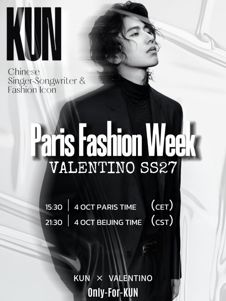 Zhangyanspkm's tweet photo. The fashion world awaits KUN’s arrival at Valentino SS27 womenswear show.

KUN for Valentino in paris
#KUN #valentino #KUNxValentinoSS27 #ValentinoSS27 #ValentinoAntibiblioteca
@kun_officialx @MaisonValentino https://t.co/kPXKFJZrpH