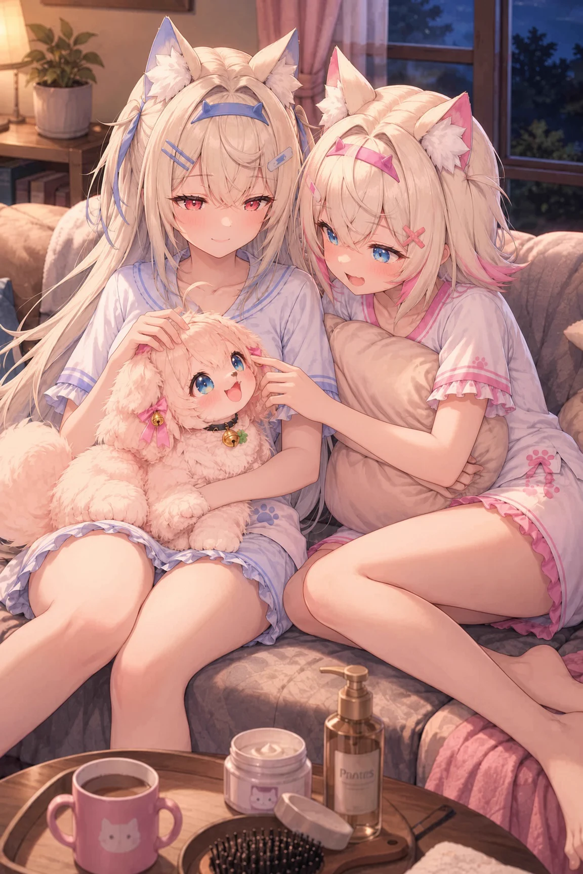 加藤聖扈、【天国に遊ぶダク（愛犬）とアチャコとオチャピイ（愛猫）】 結衣a.k.a湯葉を噛む@AIイラスト on X: 