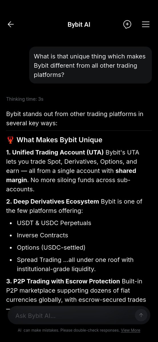 BeenAlee_'s tweet photo. Something on your mind? Ask Bybit AI.

Open the Bybit app or visit their site, hit the prompt, and ask anything — crypto or everyday stuff. Fast, simple, and ready when you are. @Babangidanyaya
@TheRealMagaji
@_0xneatneat @BybitAfrica #BybitAIPromptShowOff https://t.co/9Jrs8IXaOI