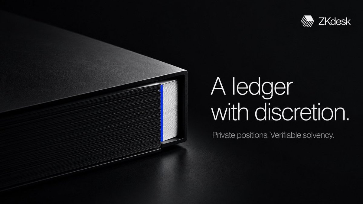 ZkDesk's tweet photo. A private balance is only useful if you can use it.

zkdesk brings private credit, treasury, and payments into one operating layer.

Private positions. Role-based treasuries. Payment permissions bounded by recipient, cap, period, and expiry.

Built for Robinhood Chain. https://t.co/VtKDULsfru