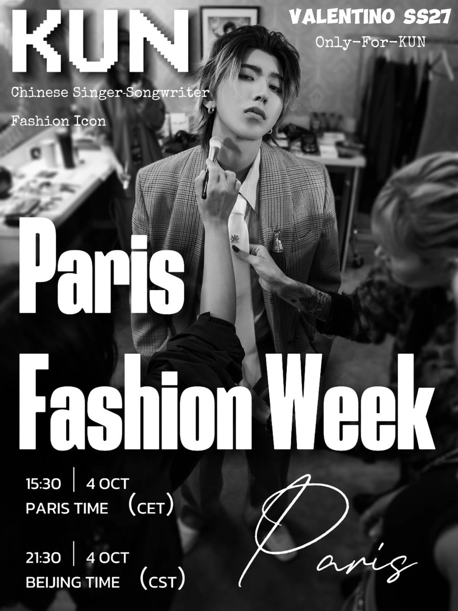 Zhangyanspkm's tweet photo. High hopes for KUN’s fantastic performance at Valentino big fashion show.

KUN for Valentino in paris
#KUN #valentino #KUNxValentinoSS27 #ValentinoSS27 #ValentinoAntibiblioteca
@kun_officialx @MaisonValentino https://t.co/93rzQJldPH