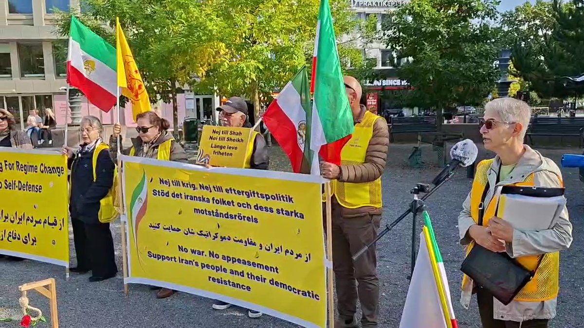 4FreedominIran's tweet photo. 7-Malmö, Oct 3, 2026: Iranian Resistance supporters held a rally to condemn executions in Iran. They also commemorated the September 27, 1981 uprising in Tehran and the anniversary of Zahedan’s Bloody Friday in 2022.
#StopExecutionsInIran #WeSupportMEK #FreeIran https://t.co/aSe0g78pRh