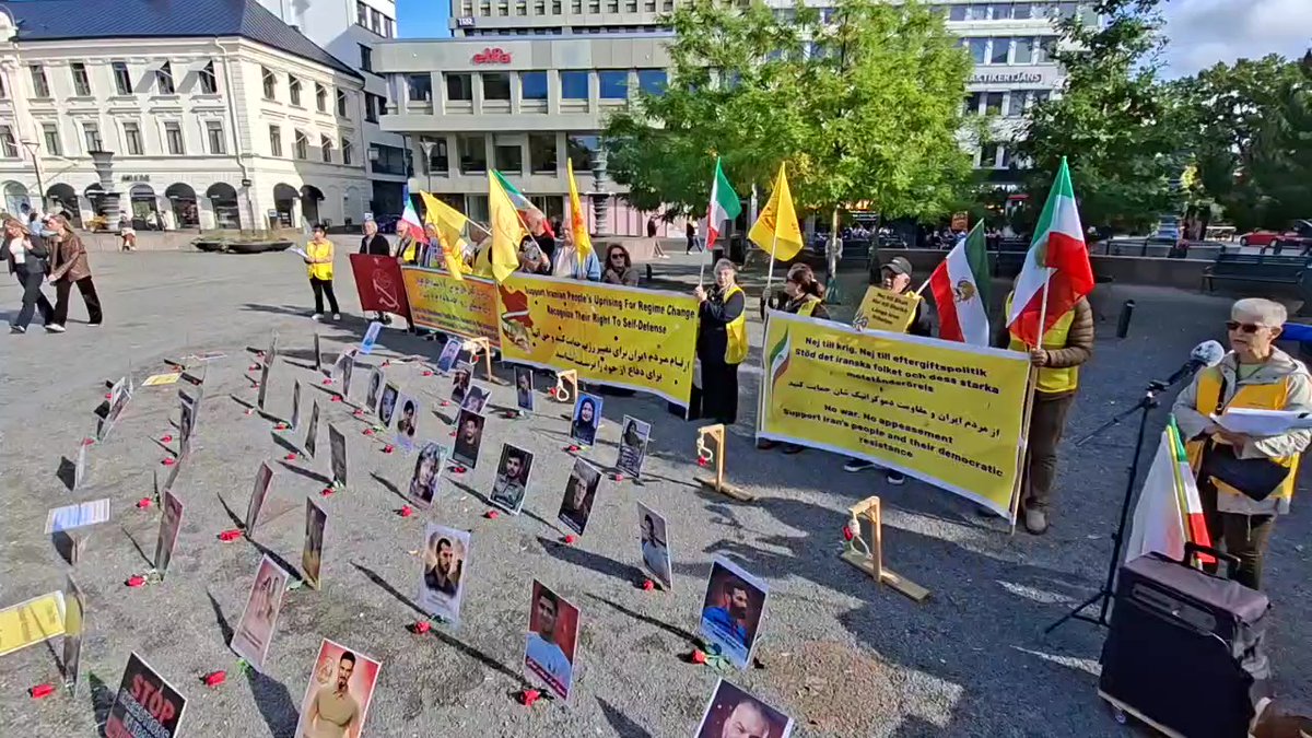4FreedominIran's tweet photo. 8-Malmö, Oct 3, 2026: Iranian Resistance supporters held a rally to condemn executions in Iran. They also commemorated the September 27, 1981 uprising in Tehran and the anniversary of Zahedan’s Bloody Friday in 2022.
#StopExecutionsInIran #WeSupportMEK #FreeIran https://t.co/9At63t1rgm