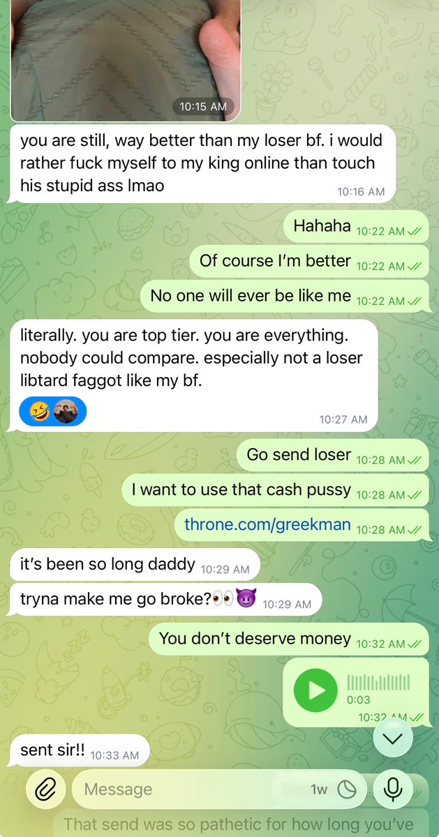 alphagodadonis's tweet photo. His pathetic boyfriend could never give him this kind of rush like sending does 😈 https://t.co/bxjMwRbl1T
