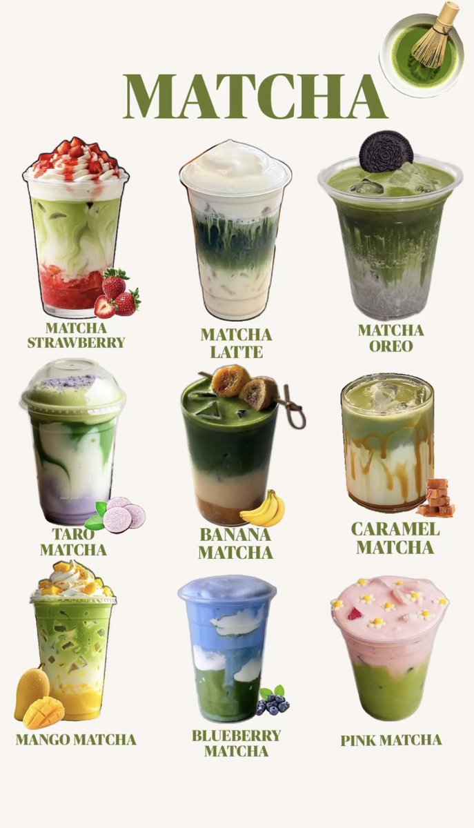CupsnCo_SUB's tweet photo. Which matcha combination you prefer not to taste? https://t.co/idJ1kHD79X