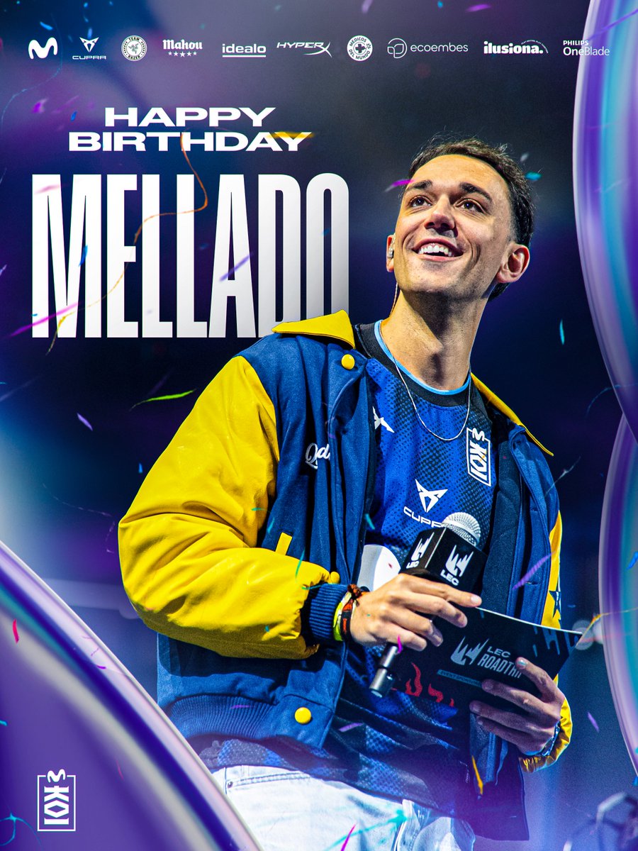 MovistarKOI's tweet photo. Hoy cumple años el jefe de los cuñaders. Felicitadle todos ahora mismo.

Un año más con nosotros, felicidades MellaGoat. 🐐 https://t.co/4PHGrxzfbp