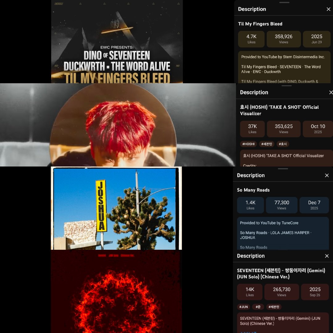 n17miniland's tweet photo. These are recent solo releases by DIFFERENT members.
 
Some are audio releases some are visualizers some are MVs that still haven’t reached 1M on YT(some haven’t reached 500K or even 100K) So pls take some time to stream them WHEN YOU CAN,OF COURSE.

Playlists 👇 https://t.co/JYZpgDWVto