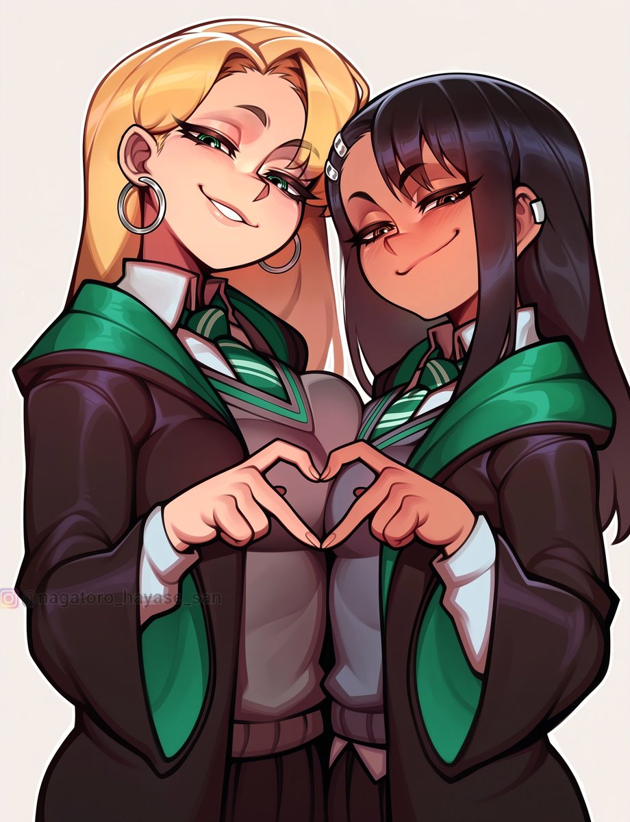 HayasesNagatoro's tweet photo. imagine them together in the slytherin house...hogwarts wouldn't survive this teaming up fr https://t.co/koMHmxoEdm