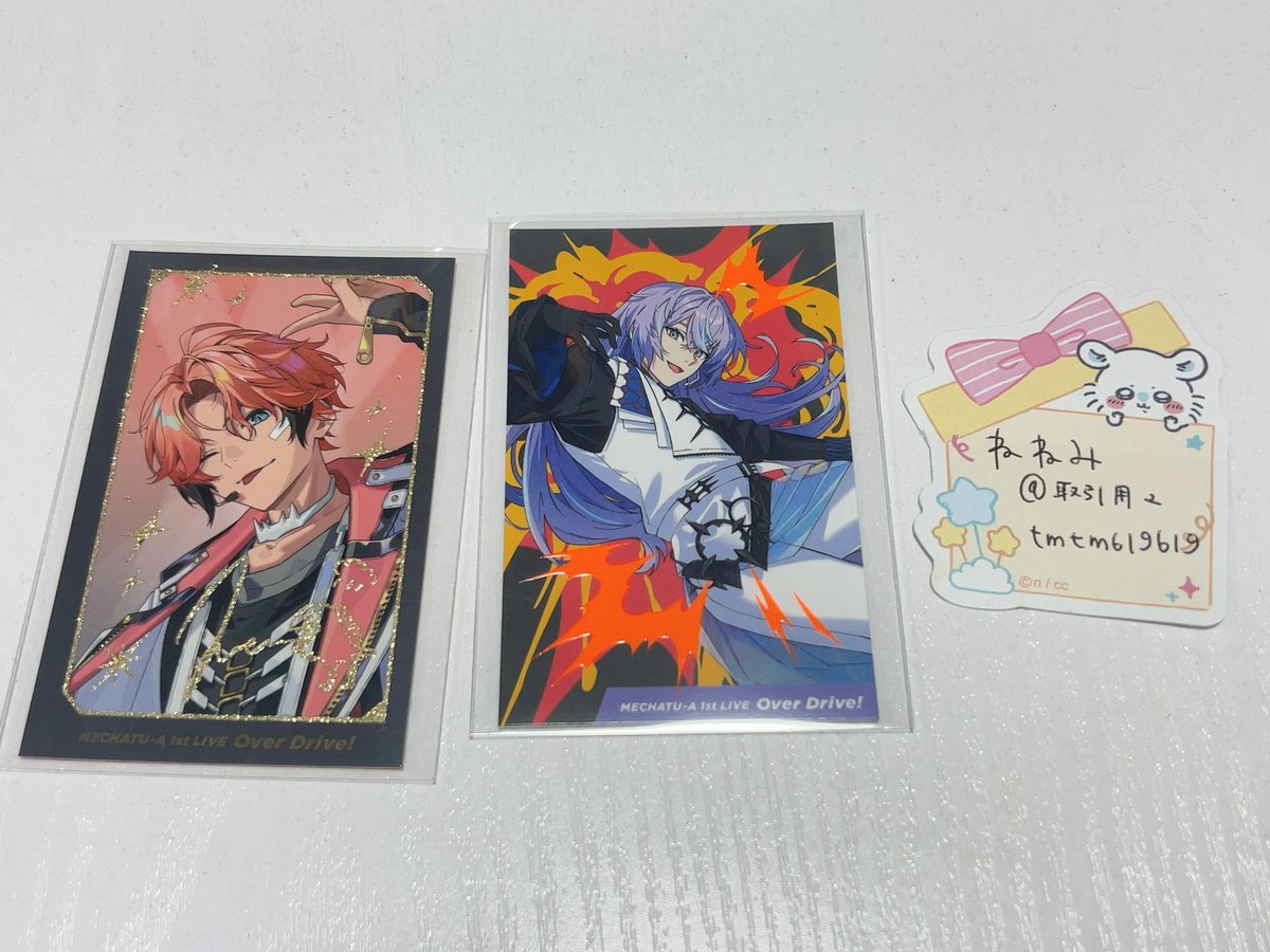 tmtm619619's tweet photo. 【交換】にじさんじ　MECHATU-A 1st LIVE 
Over Drive! ランダムカード

譲：画像1
求：同種異種　西黄緑＞西緑

郵送での交換を希望しております。
お気軽にお声掛け下さいませ。 https://t.co/TKdrwVlJ5c