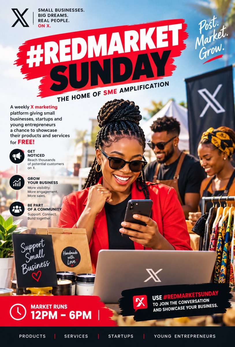 redmarketsunday's tweet photo. #redmarketsunday is OFFICIALLY OPEN.

To participate; drop what you are selling in the comment section, post a tweet with the hashtag #redmarketsunday and don’t forget to tag @redmarketsunday. https://t.co/uraalKpcSY