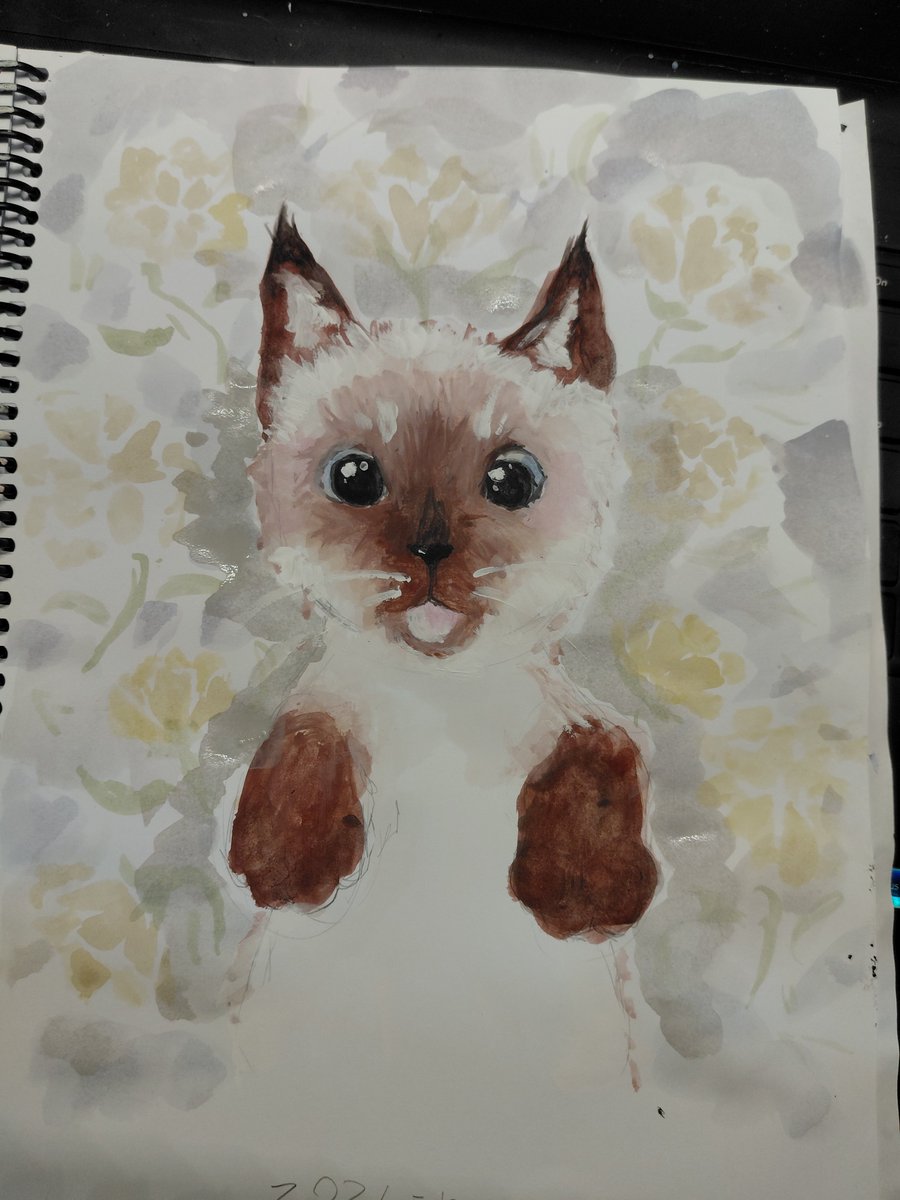 Pixeldoesart123's tweet photo. KITTY PAINTING!!! 
Used a ref🥹

#arttwt #artmoots https://t.co/Xic8Tnf9df