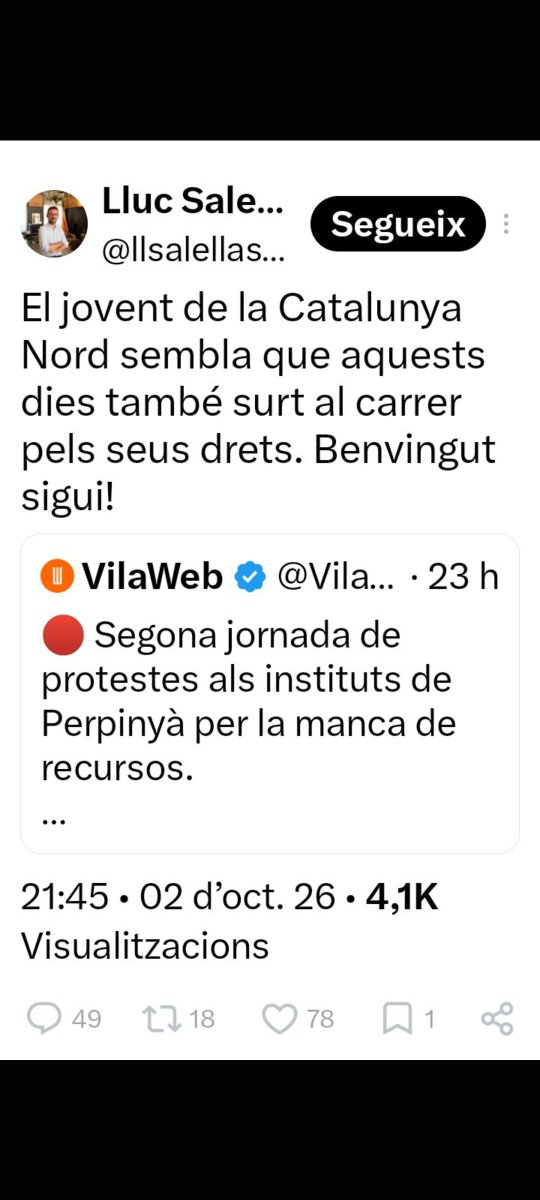 EvaGarc14446704's tweet photo. Més de mil detinguts, gairebé 300 policies ferits, instituts destrossats,  vehicles cremats,  65 docents atacats..i milions d’euros en danys.
I l’alcalde de Girona, Lluc Salellas, ho celebra com si fos una festa dels drets. Quina vergonya de representant públic. https://t.co/InQSJV8GdC