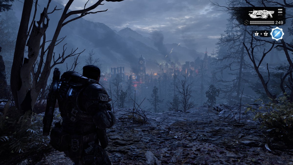 SynthPotato's tweet photo. The visuals in Gears of War E-Day are seriously jawdropping.

This is easily the best looking Xbox exclusive so far, the setpieces especially look insane. Having such an amazing time with this game so far, I did not expect to love it THIS much. An excellent campaign, they cooked. https://t.co/oiYMEx70ZT