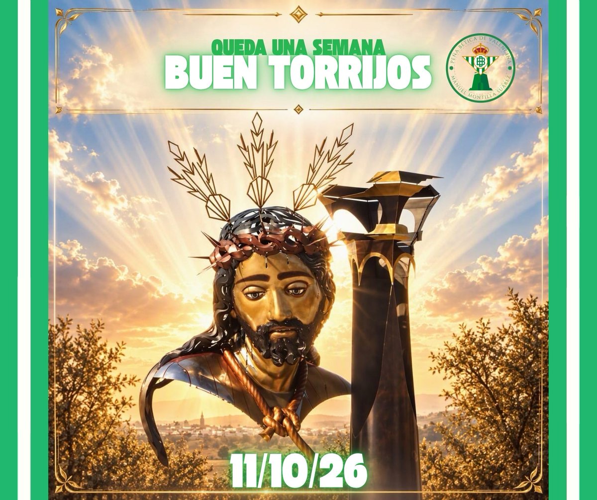 betisvalencina's tweet photo. A solo una semana del día de Romería, #Valencina ya está preparando todo para vivir una jornada en familia y amistad.
Y para el socio bético que venga al @RealBetis  Osasuna con nosotros:
📷 El Bus saldrá desde el Bobito a las 16:30 h. del domingo ¡Será una tarde para celebrar! https://t.co/1Rzd9gfikc
