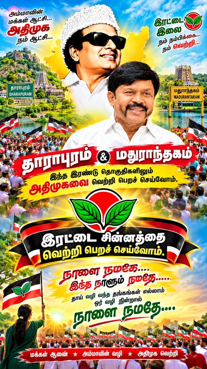 KCPalanisamy1's tweet photo. தாராபுரம் &amp; மதுராந்தகம், இந்த இரண்டு தொகுதிகளிலும் அதிமுகவை வெற்றி பெறச் செய்வோம்...

#Dharapuram #Madurandakam #ADMK #KCPalanisamy #Election2026 #TNPolitics https://t.co/4cLUrF1H7E