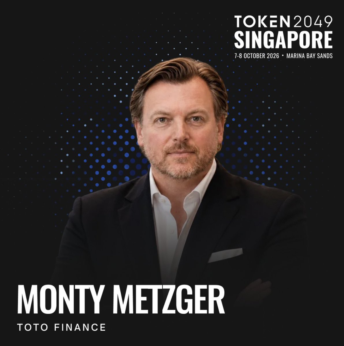 montymetzger's tweet photo. Speaking at @token2049 Singapore this week.
My Keynote: Tokenization - Capital for Humanity.
See you at Marina Bay Sands.