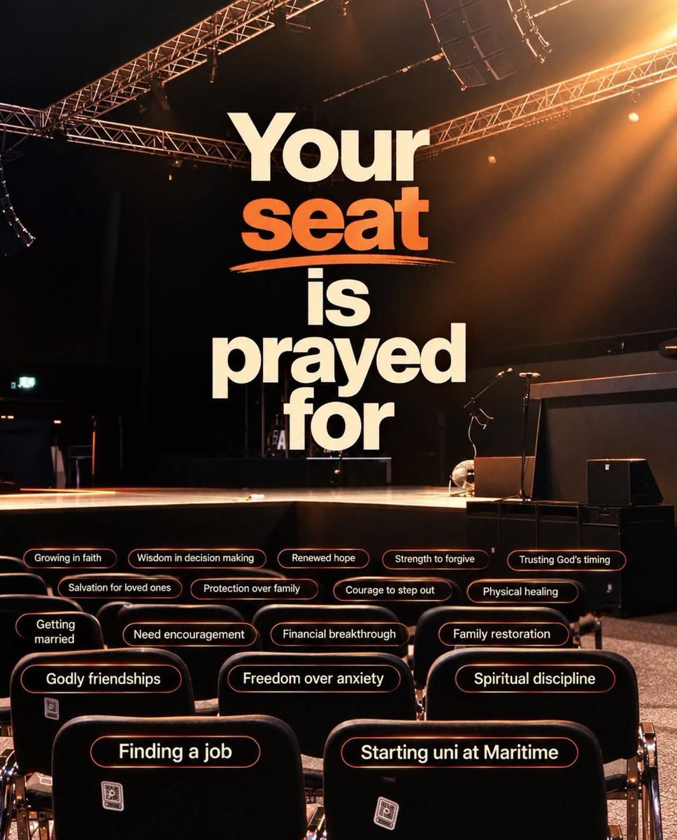 FLKoinonia's tweet photo. Your seat is prayed for.
We’re believing God with you for healing, breakthrough, restoration, wisdom &amp; more.
There’s a place for you at First Love Koinonia Campus.
Come expectant. Your seat is waiting. https://t.co/0A3EaLkYvY