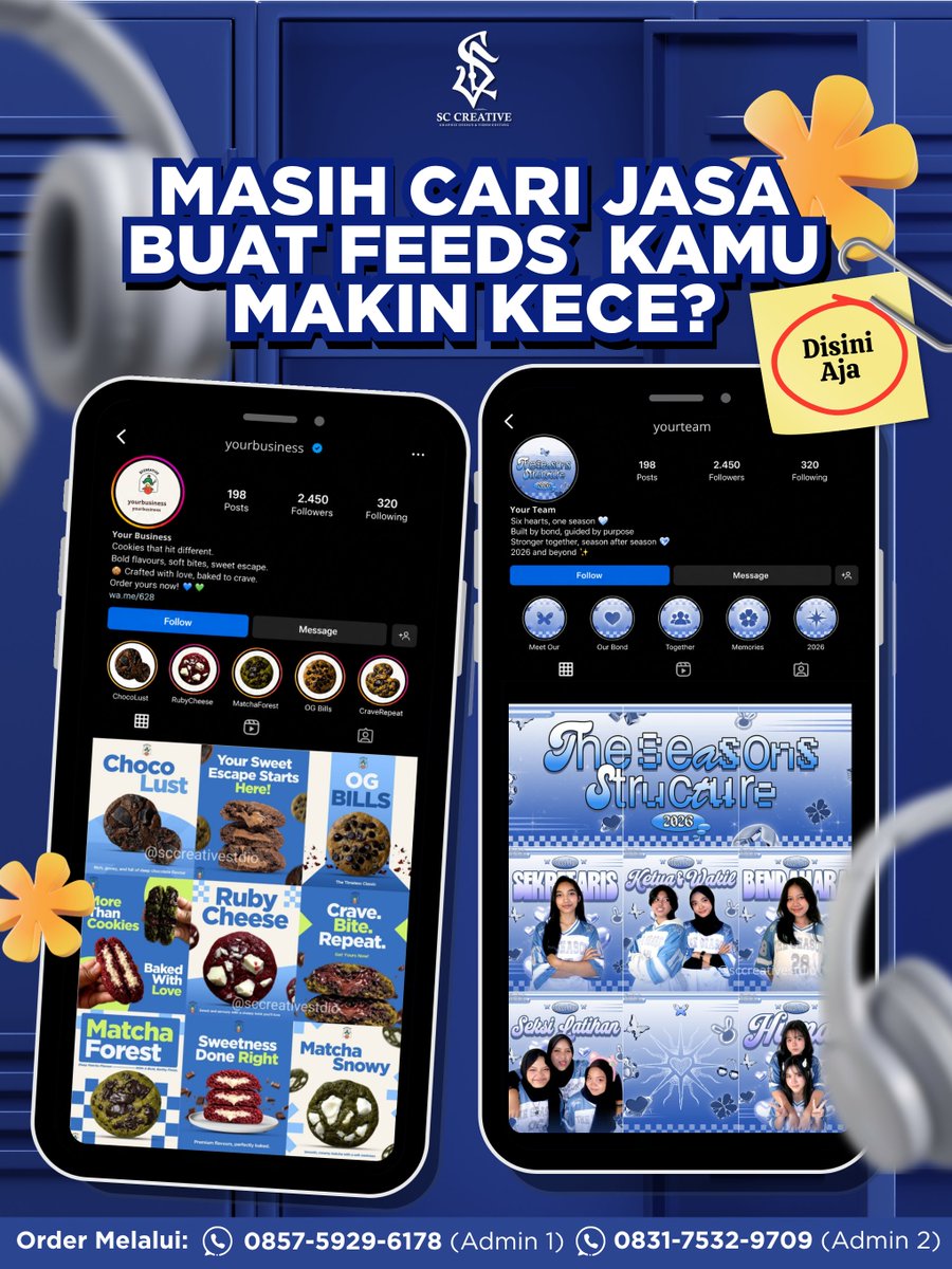 Yubiichanz's tweet photo. Open Edit Foto, Edit Video, Design Logo, Feeds Instagram, Poster, Infografis, Jersey, Lanyard, Pamflet, Twibbon, Pricelist, Story, Banner Wisuda, Freebies, Stiker, UI/UX, Carousel, dll 

✅ Free request &amp; revisi 
✅ Cepat, trusted 💯
☎️ Wa @sccreativestdio

#zonauang #zonaba https://t.co/DaXZV8dRLr