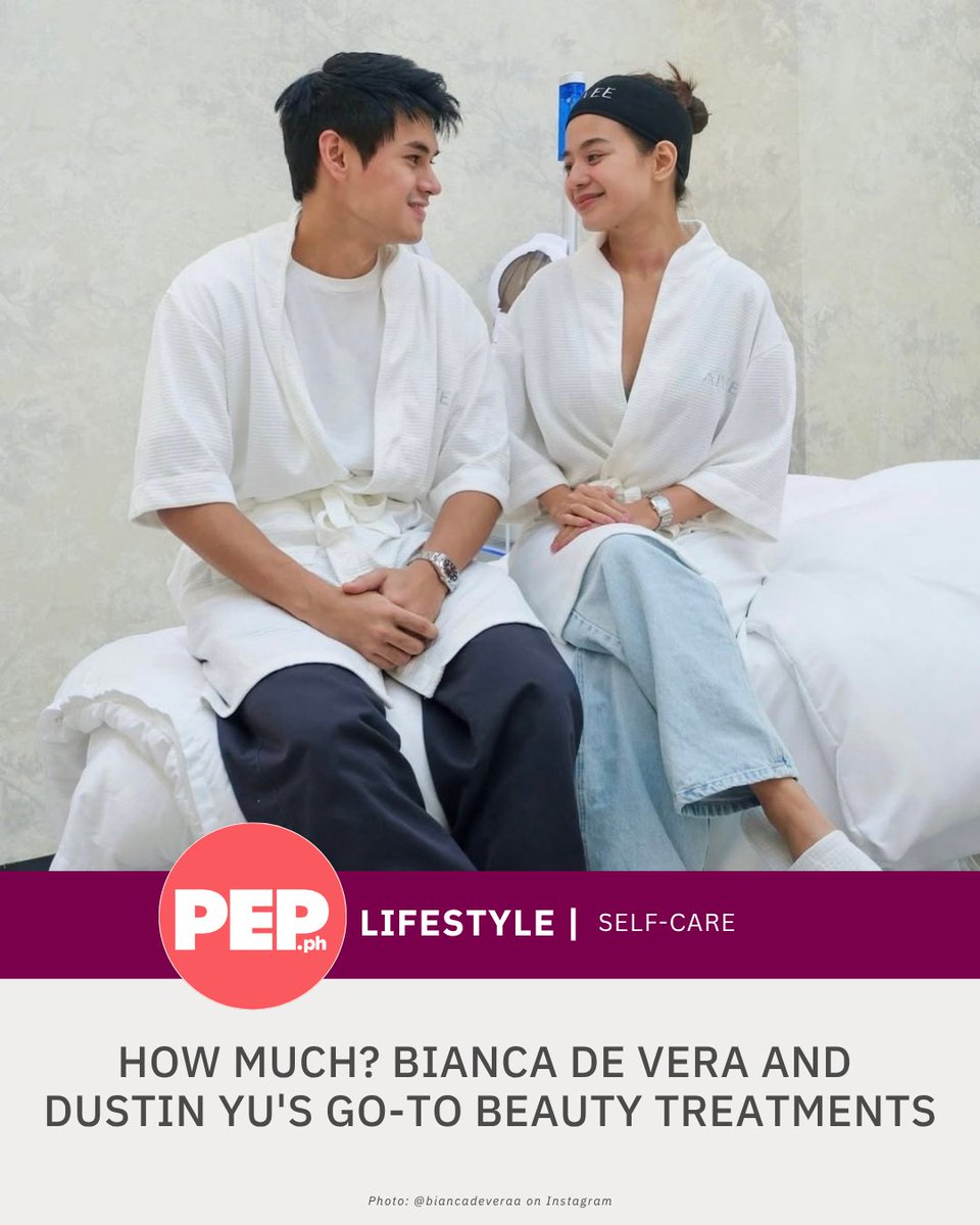 PEPalerts's tweet photo. #PEPSelfCare: Bianca De Vera and Dustin Yu share their go-to beauty treatments and why self-care days have become part of their busy routines. The love team also reveals which treatments they hope to try next.

Read: https://t.co/yxtcLHJkct https://t.co/98KX0A8die