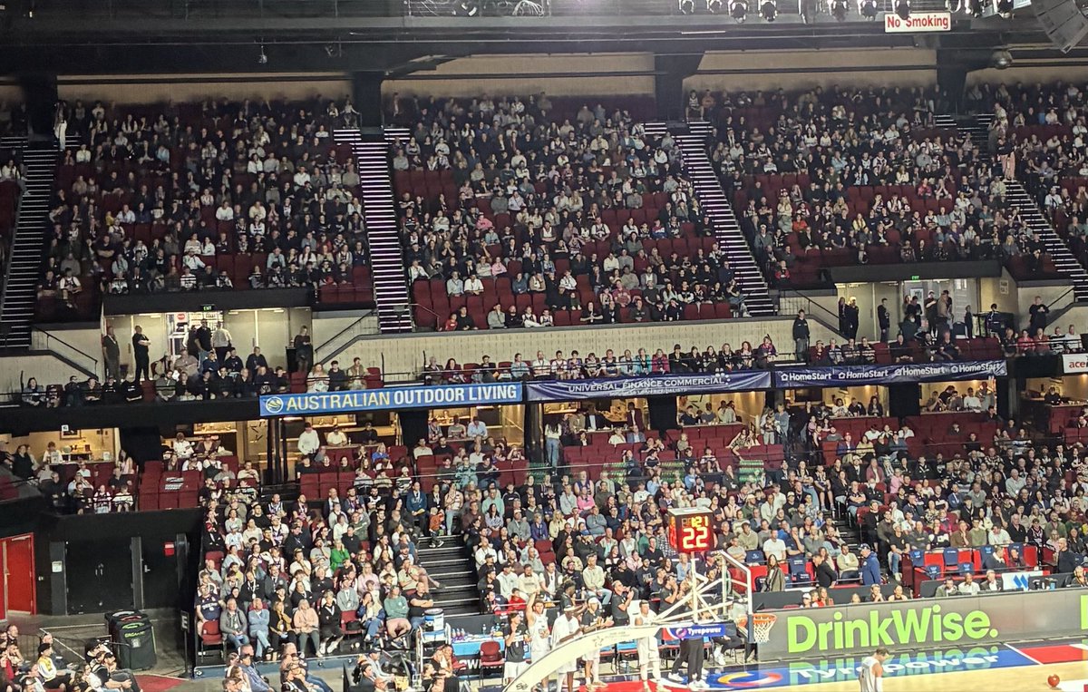 AbyssBallin's tweet photo. “Sold Out” smh
Real drop in quality of the adelaide game day experience this year. Awkward music timing and choices. Team performance doesn’t help but everything between play has been low effort and very boring. Tickets up, parking up, idk where Kelly is spending the money https://t.co/wRdBA25YM6