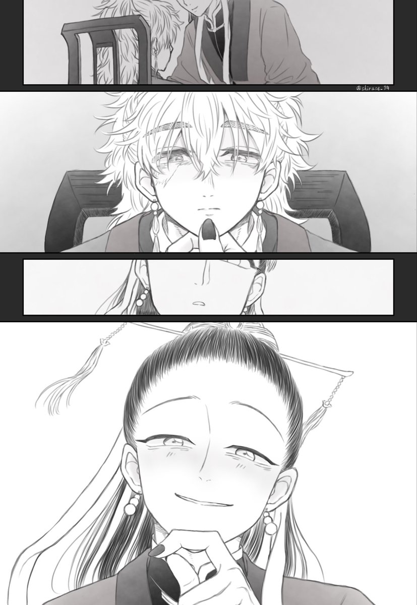shirase_74's tweet photo. 「「綺麗だ」」と思う瞬間

すおにれ（ほぼ模写）とｼｪﾝﾛｿ（妄想）
（⚠️ｼｪﾝ→ﾛｿ 歪んだ愛表現なので注意です） https://t.co/6bJHJZKt12