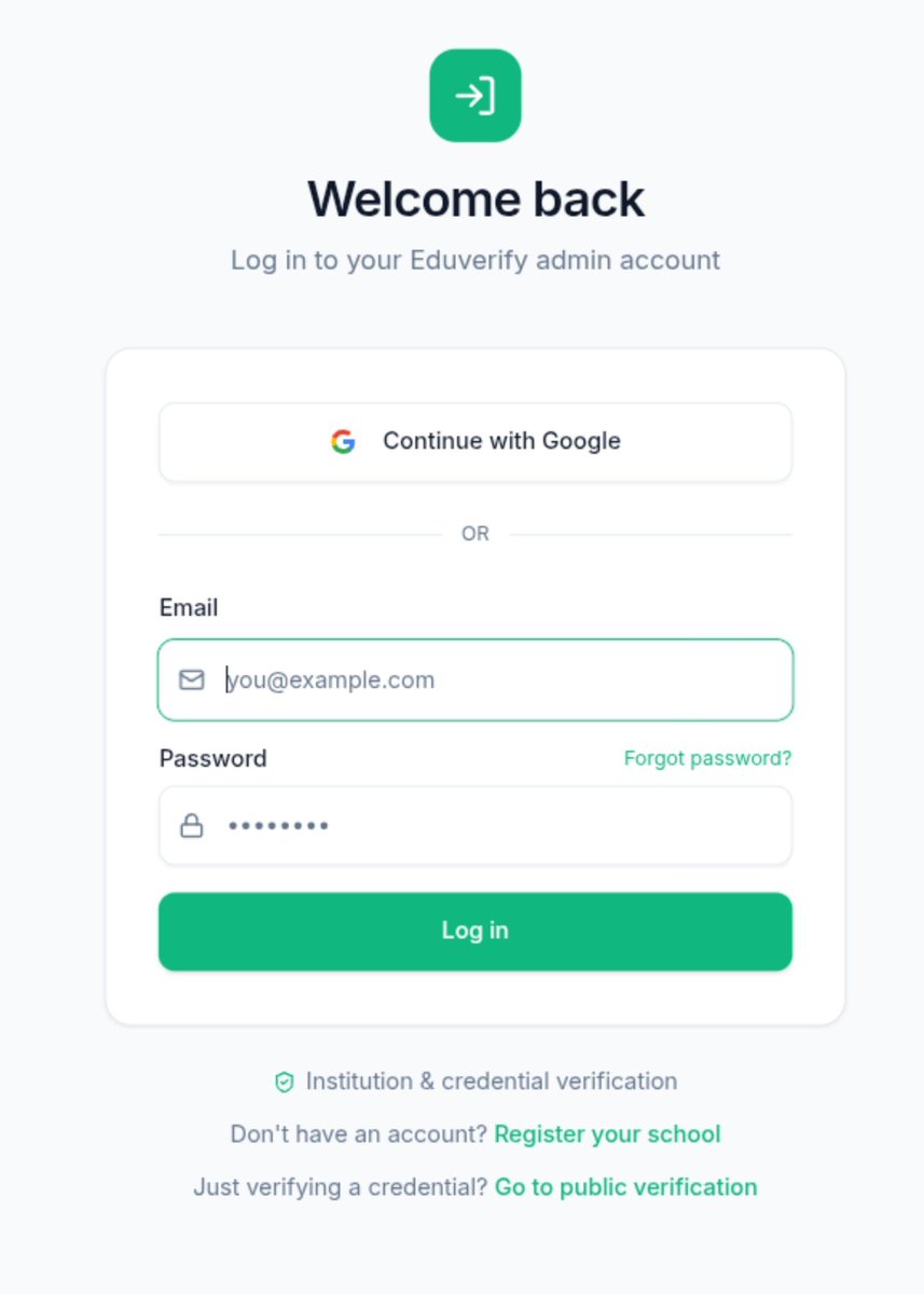 BuildwithDedi's tweet photo. Yesterday, a developer I follow on X @Damilolawo1a said developers should start looking beyond FinTech.

I took that seriously.

So I decided to experiment with #EdTech and that led to #Eduverify .
Built on @arc  studio. 🧵👇 https://t.co/xWA96VMIr8