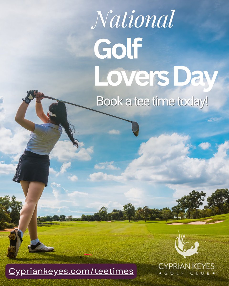 GolfKeyes's tweet photo. Happy National Golf Lovers Day!

There’s always a reason to enjoy a round at Cyprian Keyes. Whether you’re here for 18 holes, a quick 9,  we’re glad to share the game we love.

Celebrate National Golf Lovers Day with us this October 4!

#NationalGolfLoversDay #TheChoiceIsCyprian https://t.co/FT26Oofq3y