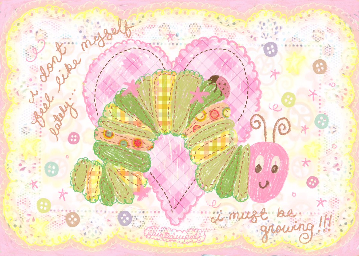 paintedcupids's tweet photo. ⭐️ i don’t feel like myself lately . . . 
i must be growing ! 🐛🧚🏼‍♂️🗝️🍡👛🧚🏼‍♂️ 
oct mail soon : ) https://t.co/BwULnBZ4pF
