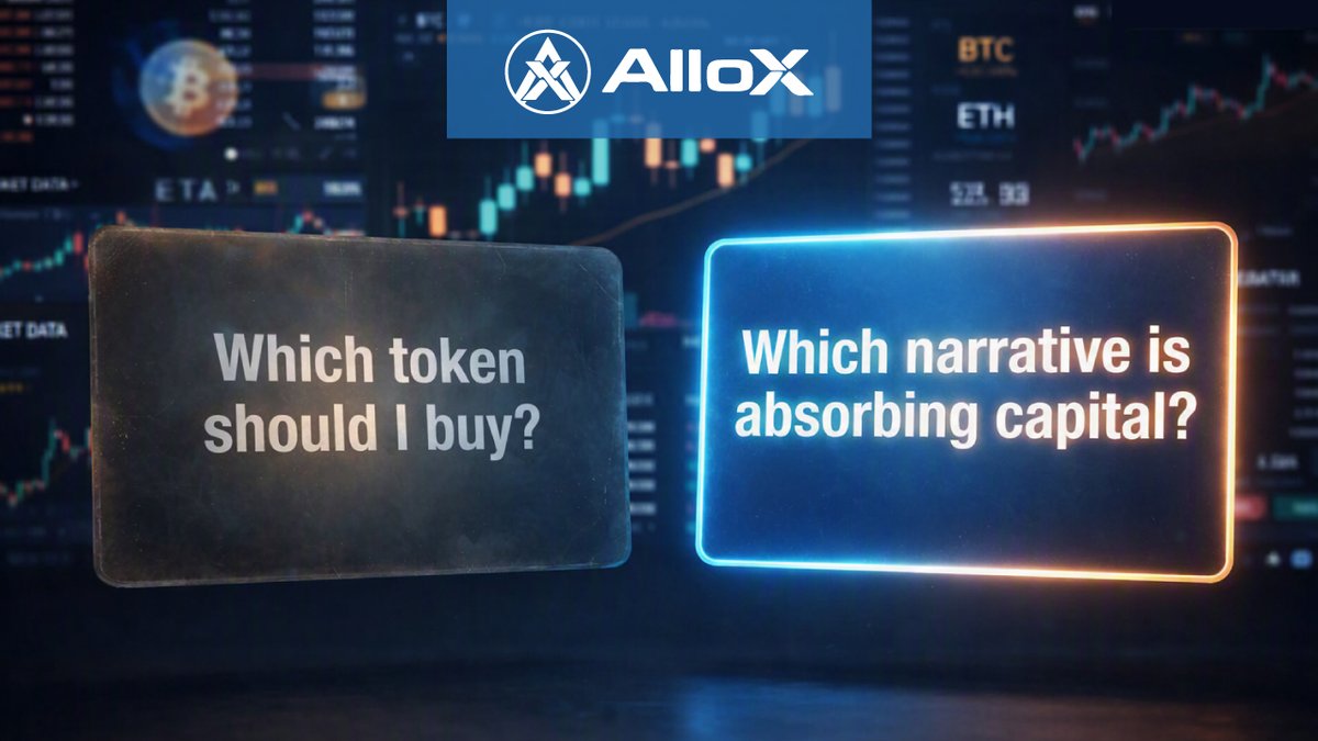 alloxdotai's tweet photo. Everyone asks which token to buy.

Nobody asks which narrative is absorbing capital right now.

That second question is the one that actually matters. And it is exactly what AlloX is built around.

👉 https://t.co/5sgNda6XsB https://t.co/X2skKuwTqF