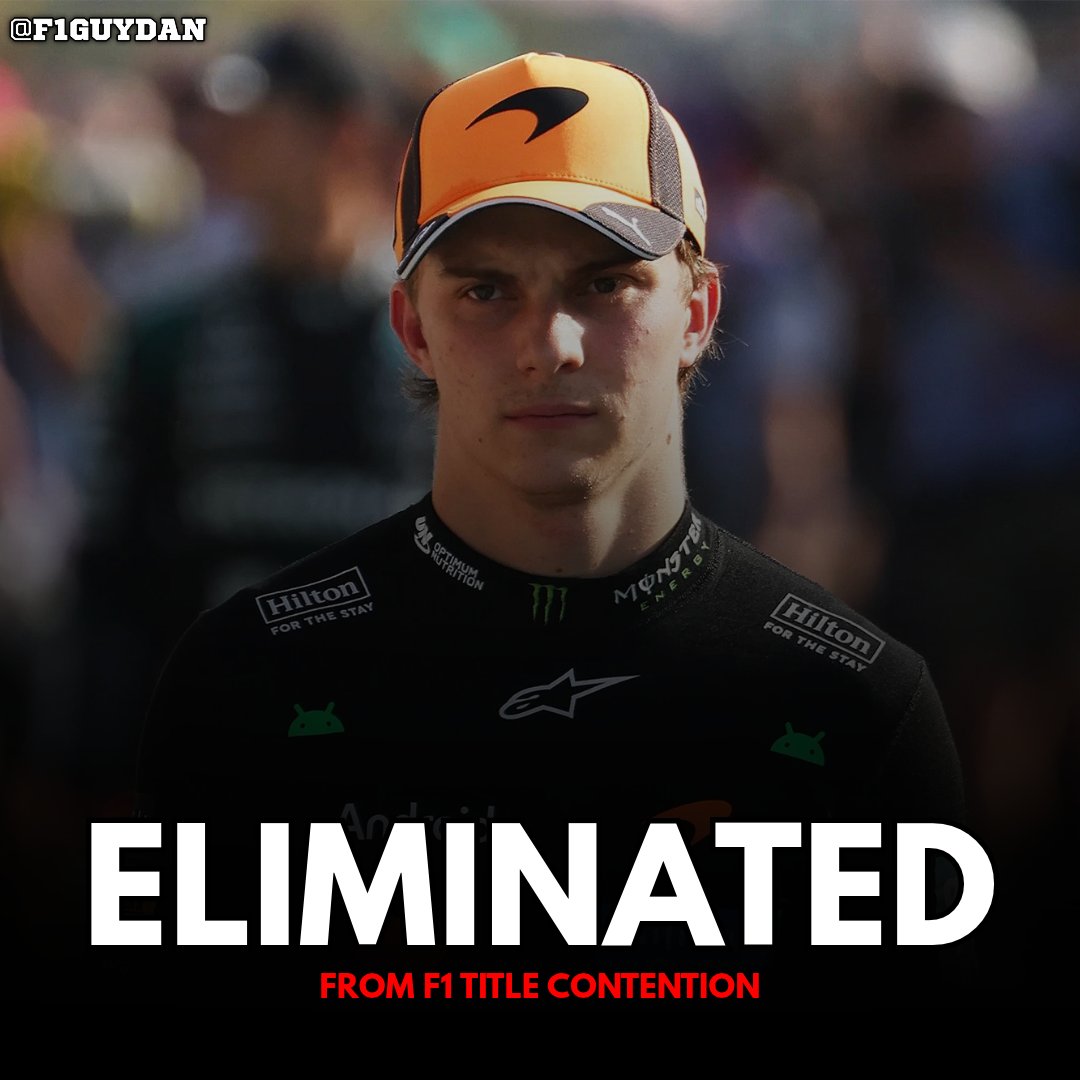 F1GuyDan's tweet photo. 🚨 Oscar Piastri can no longer mathematically win the drivers' championship in 2026 https://t.co/NCQSlSmY3c