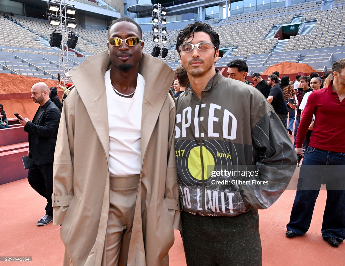 teamtaynick's tweet photo. Taylor Zakhar Perez and Dwayne Wade photographed together at the Lacoste SS27 Fashion Show! 😎

📸: Gilbert Flores via Getty Images
🔗: https://t.co/CfwNwGX15T https://t.co/mCaQls1arK