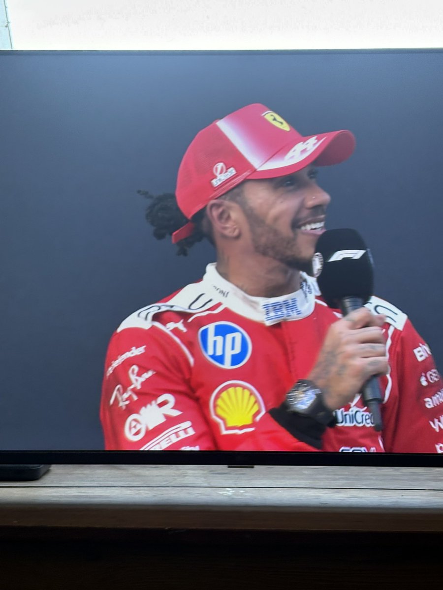 xLewisHamilton's tweet photo. I like seeing him happy 😀 https://t.co/v52f3u78Ss