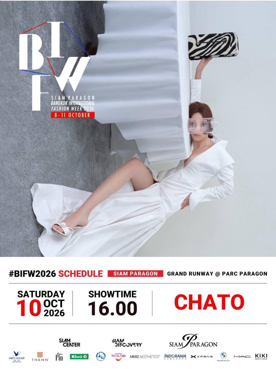 LingOrm_BH's tweet photo. 📢 ประกาศประชาสัมพันธ์‼️

วันที่ 10 ต.ค. นี้ น้องออมจะมาร่วมเป็น Special Guest ในแฟชั่นโชว์ CHATO — THE DANCING FLOWER at BIFW2026 ณ Siam Paragon 

สำหรับแฟนคลับท่านใดที่อยากเข้าร่วมในงาน สามารถติดตามรายละเอียดเพิ่มเติมได้ทาง Chato Studio นะคะ

Cr. ig : chatostudio

#CHATOBIFW2026
#CHATOBIFW2026XORMKORNNAPHAT
#ออมกรณ์นภัส‌
#OrmKornnaphat