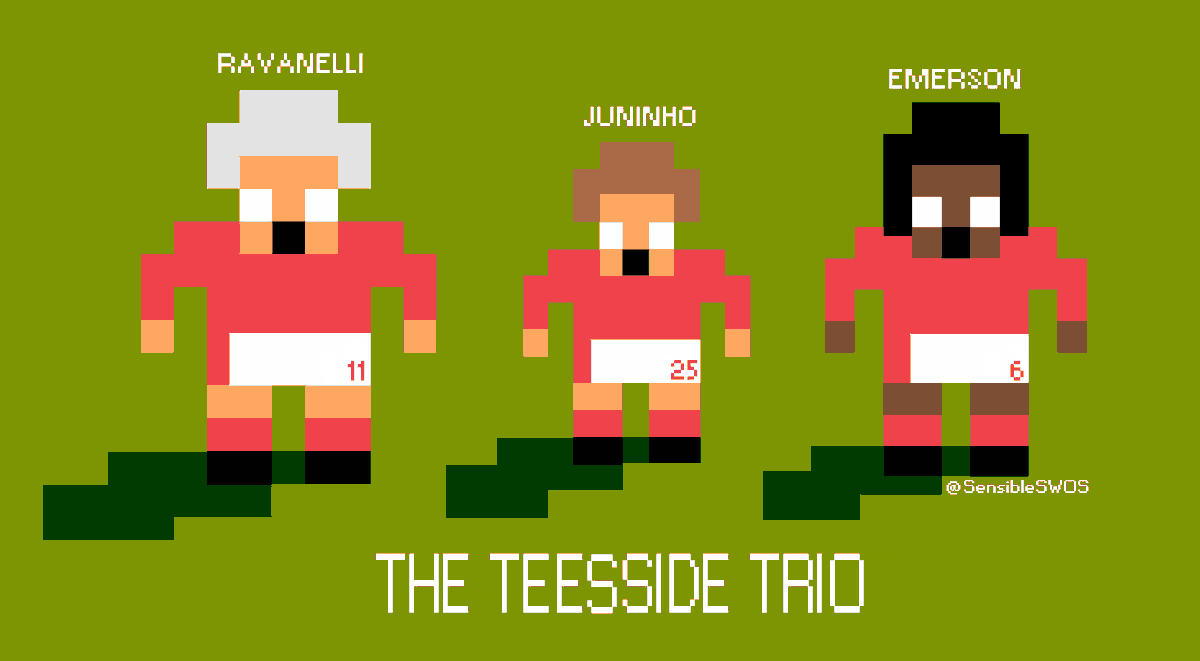 SensibleSWOS's tweet photo. Once upon a time in Teesside

The Middlesbrough legends game takes place today and boy are there some great names lining up.

Ravanelli, Juninho, Fjortoft, Hignett, Robson, Geremi, Beck, Tuncay, Yakubu and Karembeu...

#boro #Middlesbrough #football #legends #retrogaming # https://t.co/Za5aZIXJON