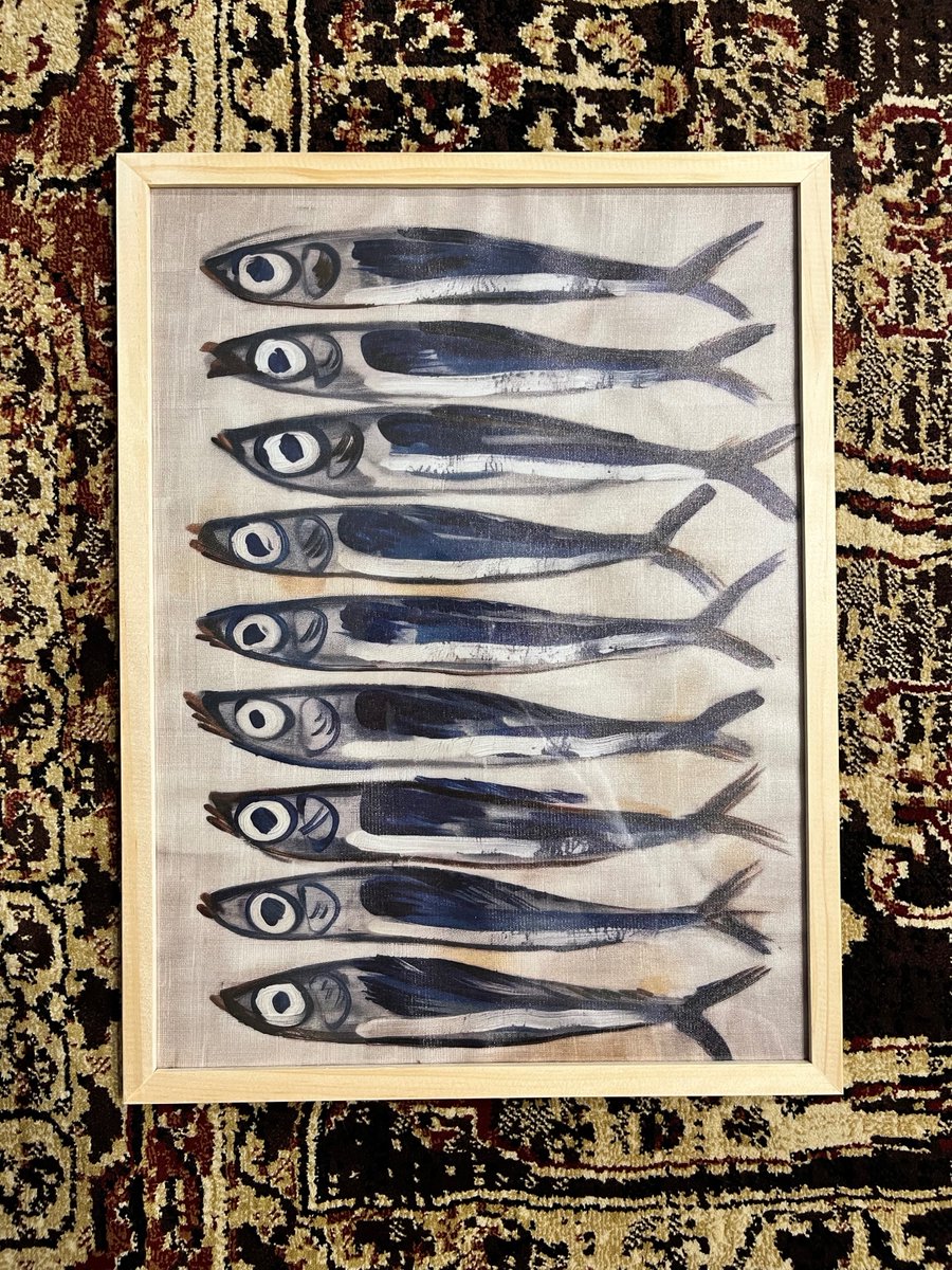 moja_kurashi's tweet photo. SHEINで「なんかいい」と思って買った魚柄ポスター。

なぜか魚に惹かれる。

#SHEIN #インテリア #Interior　＃魚 https://t.co/qsx1BYUQlM