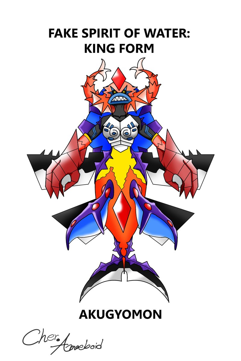 PRm4hWxdnCfBwft's tweet photo. Type: Water&Sea
Baby I: Dewmon
Baby II: LilSeahomon
Child: Nilmon
็ัHybrid: By F-Spirit of Water
J form: Lamtatmon♦
Q form: Ichthyomon
K form: Akugyomon
#Digimon #DigimonTamer #originalchacter #characterdesign #Digifake #DigimonFan #AmoeboidServer #DigimonStory #Spirit https://t.co/xZxKLYeZWY