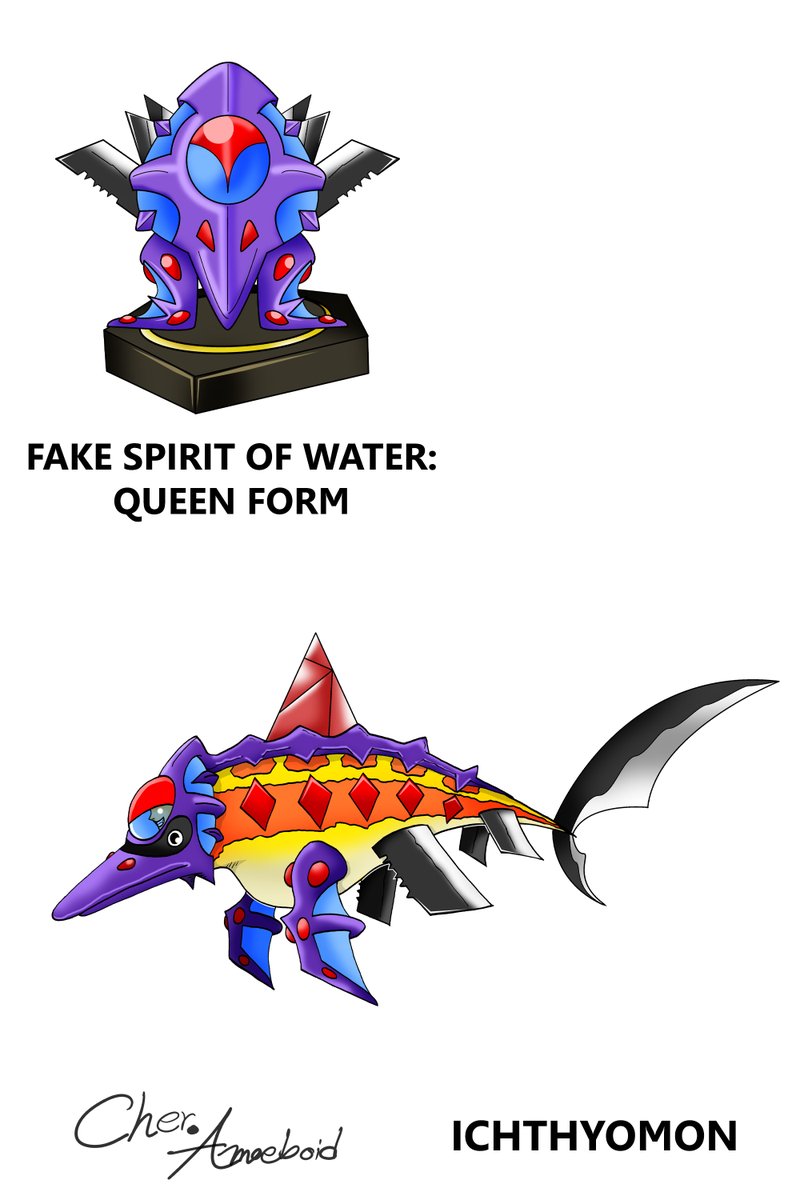 PRm4hWxdnCfBwft's tweet photo. Type: Water&Sea
Baby I: Dewmon
Baby II: LilSeahomon
Child: Nilmon
็ัHybrid: By F-Spirit of Water
J form: Lamtatmon♦
Q form: Ichthyomon
K form: Akugyomon
#Digimon #DigimonTamer #originalchacter #characterdesign #Digifake #DigimonFan #AmoeboidServer #DigimonStory #Spirit https://t.co/xZxKLYeZWY