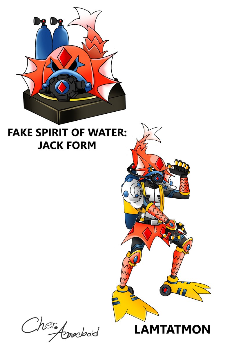 PRm4hWxdnCfBwft's tweet photo. Type: Water&Sea
Baby I: Dewmon
Baby II: LilSeahomon
Child: Nilmon
็ัHybrid: By F-Spirit of Water
J form: Lamtatmon♦
Q form: Ichthyomon
K form: Akugyomon
#Digimon #DigimonTamer #originalchacter #characterdesign #Digifake #DigimonFan #AmoeboidServer #DigimonStory #Spirit https://t.co/xZxKLYeZWY