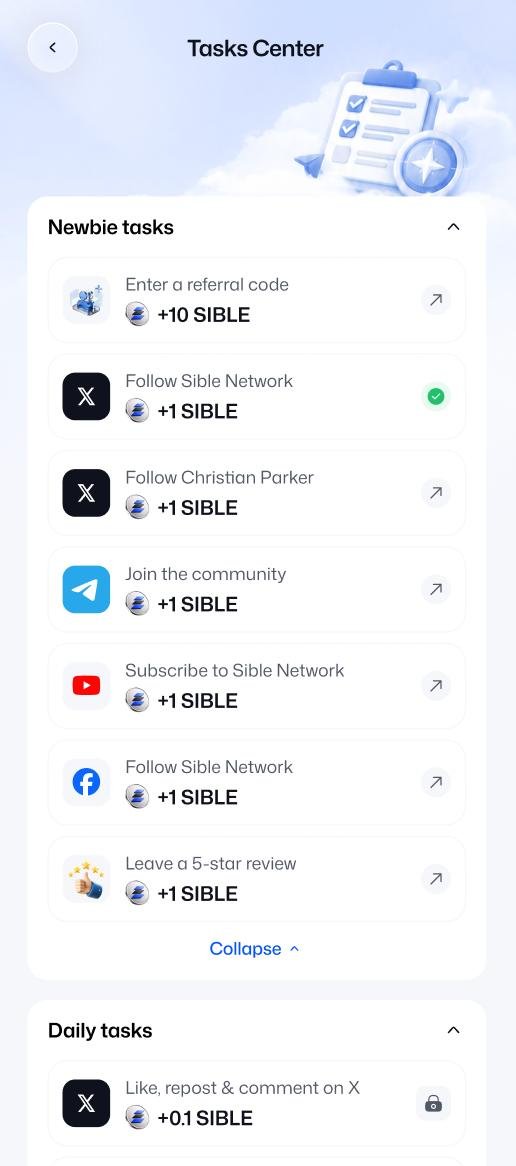chrisP_sible's tweet photo. Some major updates coming next week:

• Sible Network App 1.1.0 will officially launch with a completely redesigned experience and powerful new features, including:
— Sible Sentinel — the core AI analysis platform of the Sible ecosystem
— Daily Tasks
— Ambassador Room

• Sible Network iOS App officially launching
• Official Gold Verified Badge on X
• Launch of the official Sible Network TikTok and Instagram channels
• Web-based mining will officially come to an end, as mining transitions fully to the Sible Network App.

A big week ahead for Sible Network.