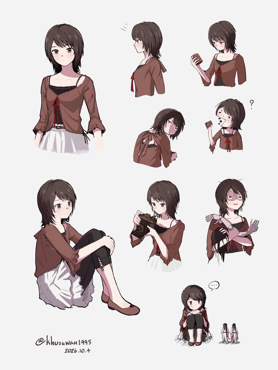 khusuwan1995's tweet photo. My first drawing of Mio! I love how Mio really just picks up something in a haunted, cursed village and eats it without a second thought-

#紅い蝶リメイク #零 #FatalFrame https://t.co/BYtDAbrAdm